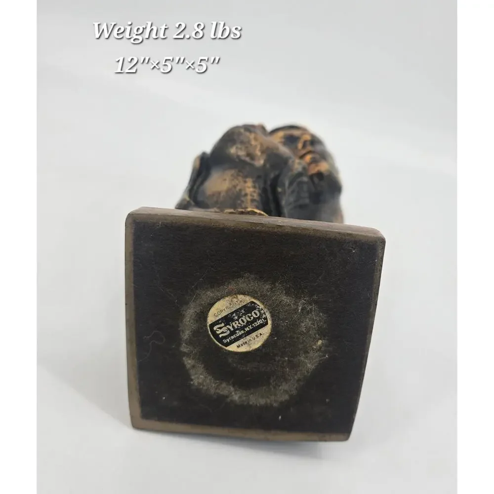 Vintage SYROCO Mid-Century Modern Lovers‎ Sculpture – Cast Resin Gold Finish
